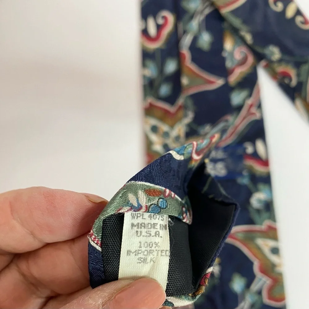 Boss Long Floral Colorz Silk 60” Multi Color Match Any Suit or Blazer